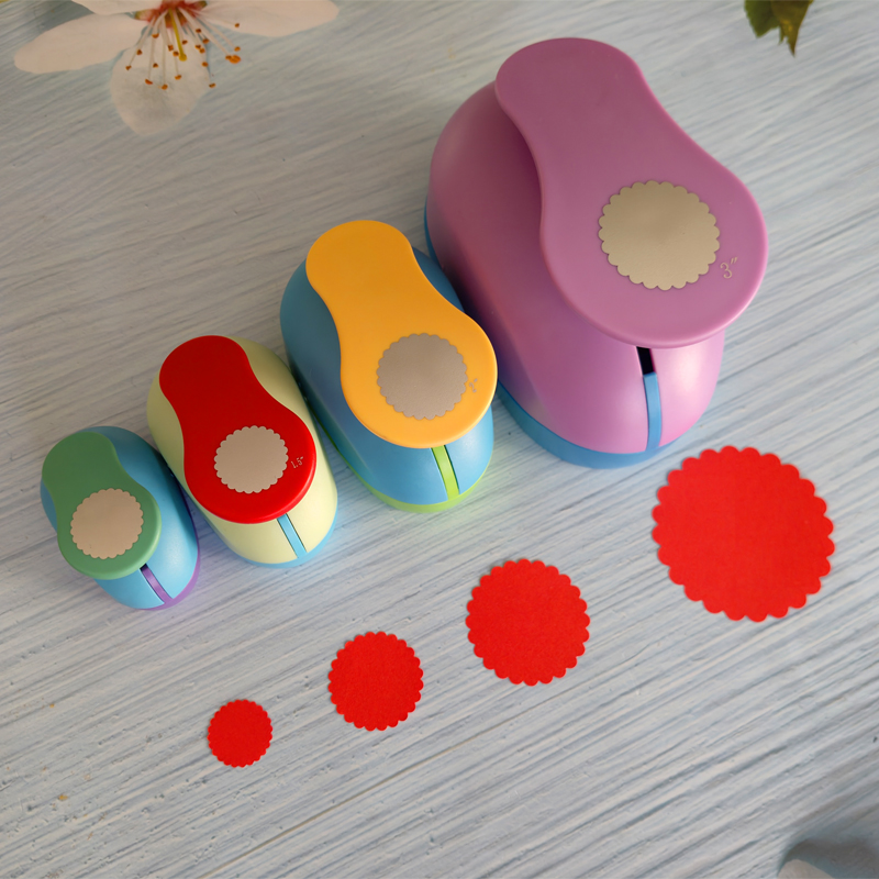 Paper Punch 3 Hole - 丸穴ペーパーカッター、サークルクラフトパンチ、スクラップブッキングスクールパンチャー、EVAグリーティングカード、DIYメイキングカット、3 