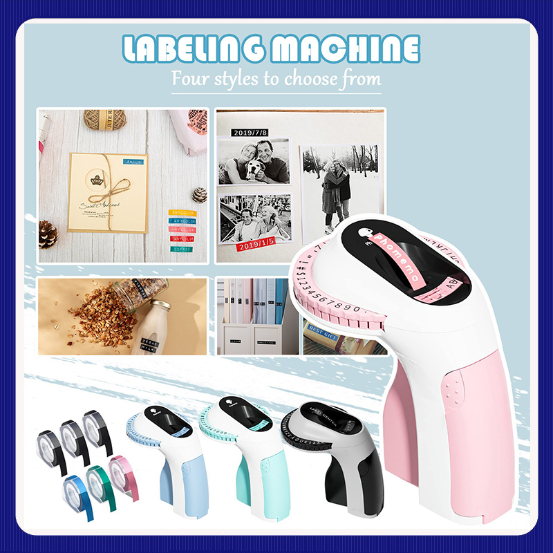 Label Printer Tape - 3D ラベルプリンターエンボスラベルテープマニュアルラベラータイプライターポータブルマニュアルラベルメーカーヴィンテージエンボスラベルメーカー