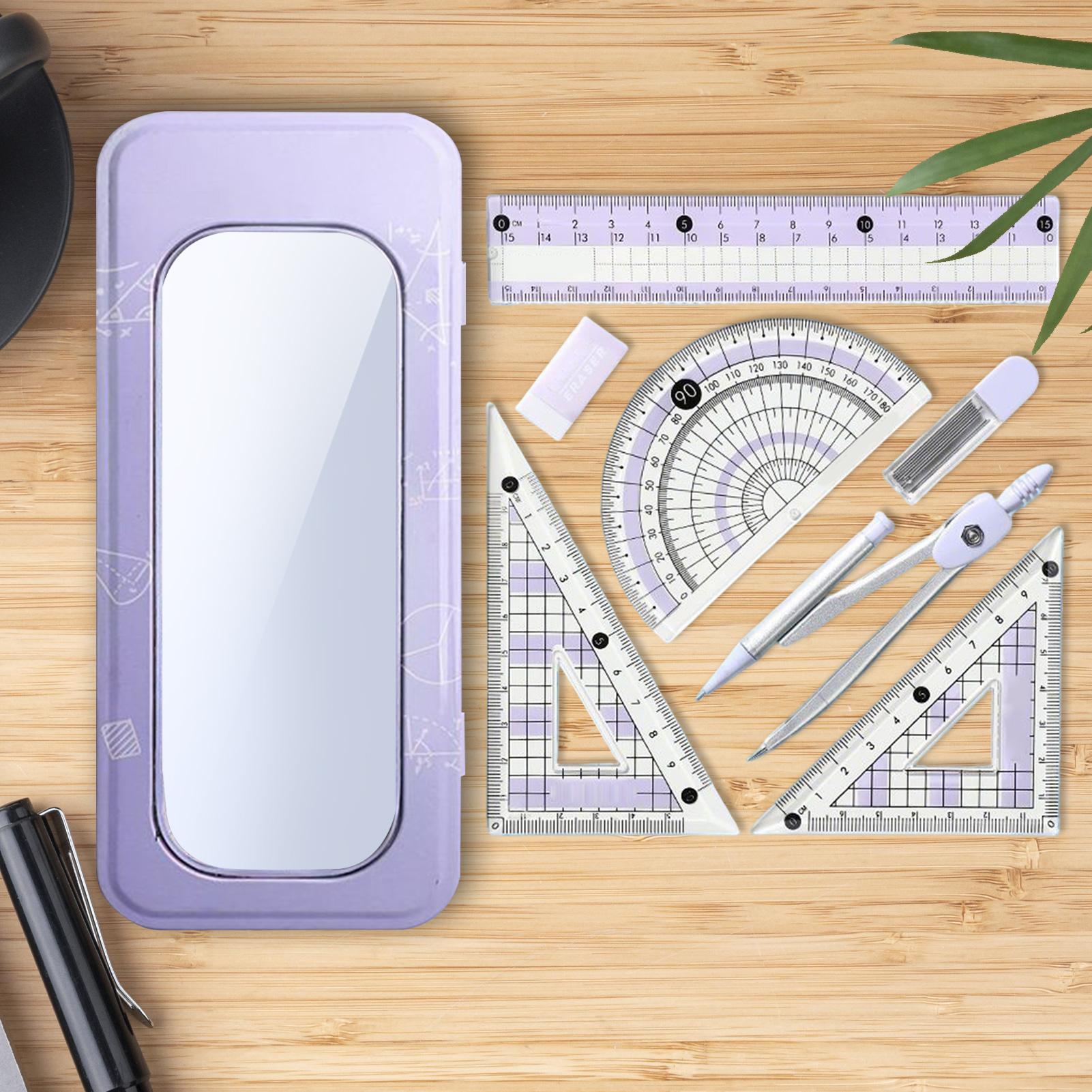 学生用幾何学セット 学校用分度器とコンパス 数学セット 製図 - Compass Geometry Set のレビューと価格