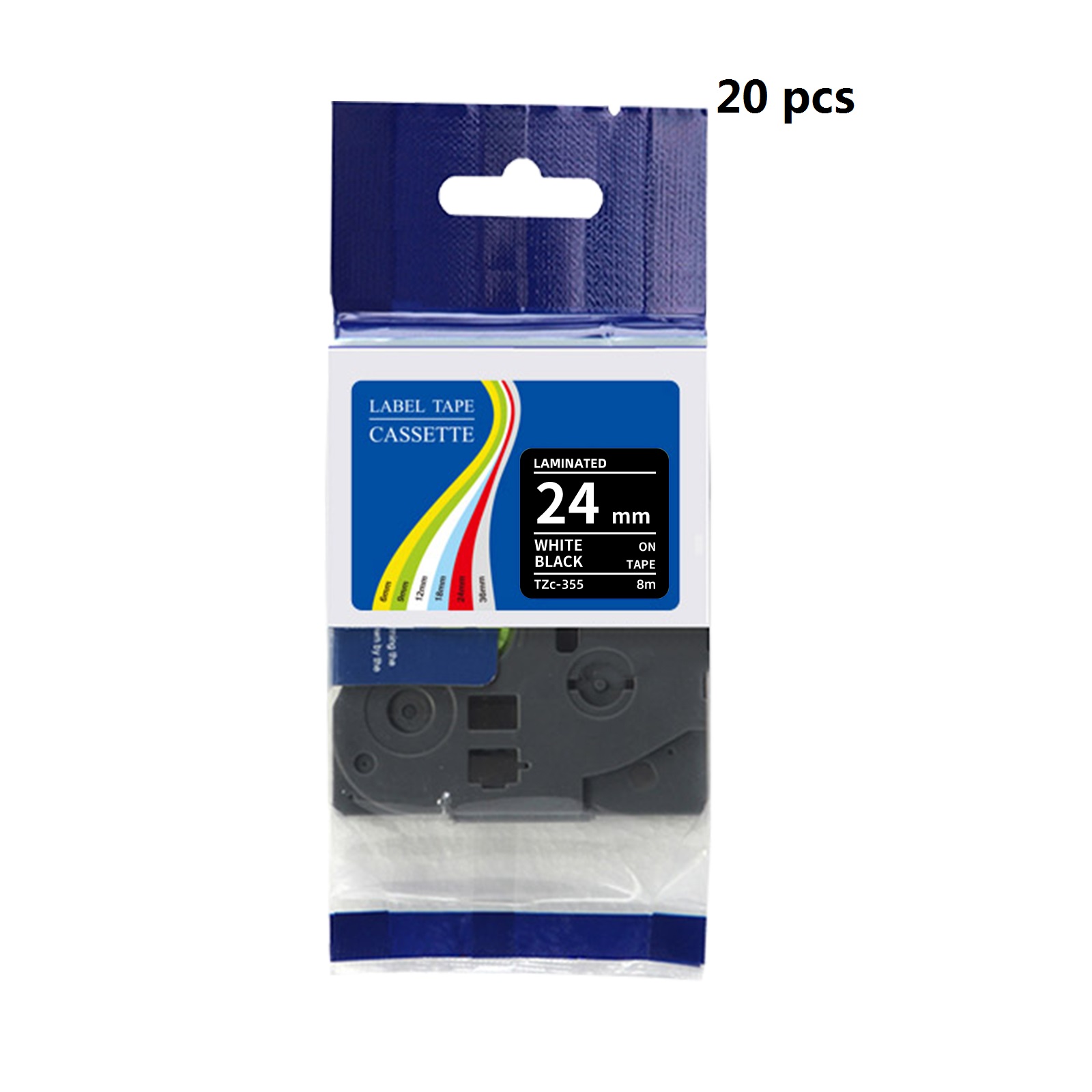 20 個パック互換性のある Brother TZe ラミネー - Label Printer Tape のレビューと価格