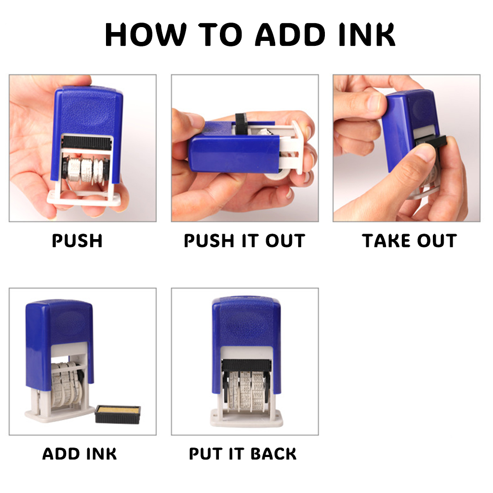 紙、パッケージ、スクラップブッキング用の自動日付スタンプ - Self Inking Stamp のレビューと価格