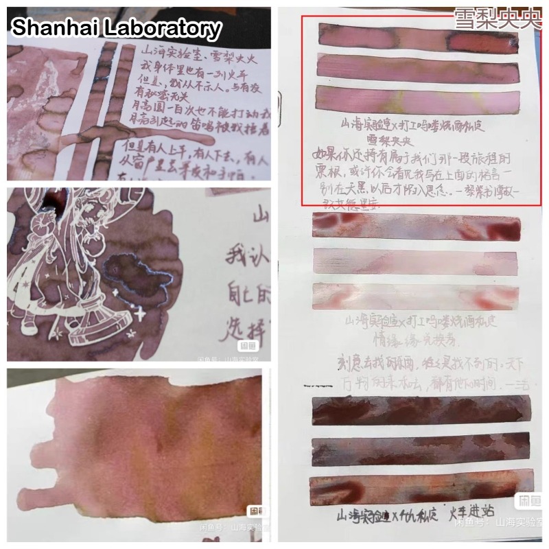山海研究所 49 色 30 ミリリットル光沢万年筆インクグラ - Fountain Pen Ink のレビューと価格