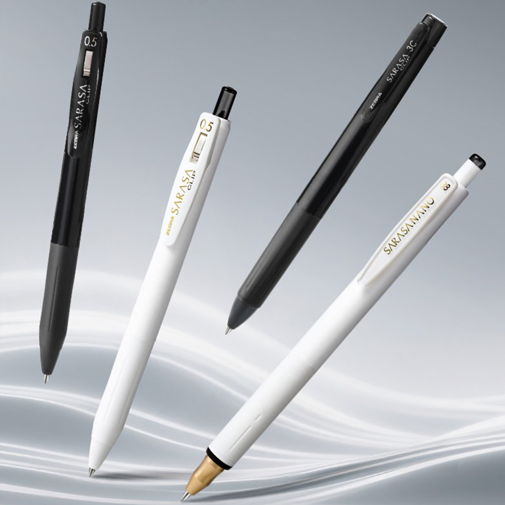日本ゼブラ ゲルペン 限定版 JJ15 大容量 モノクロ/3 - Zebra Pen Sarasa のレビューと価格