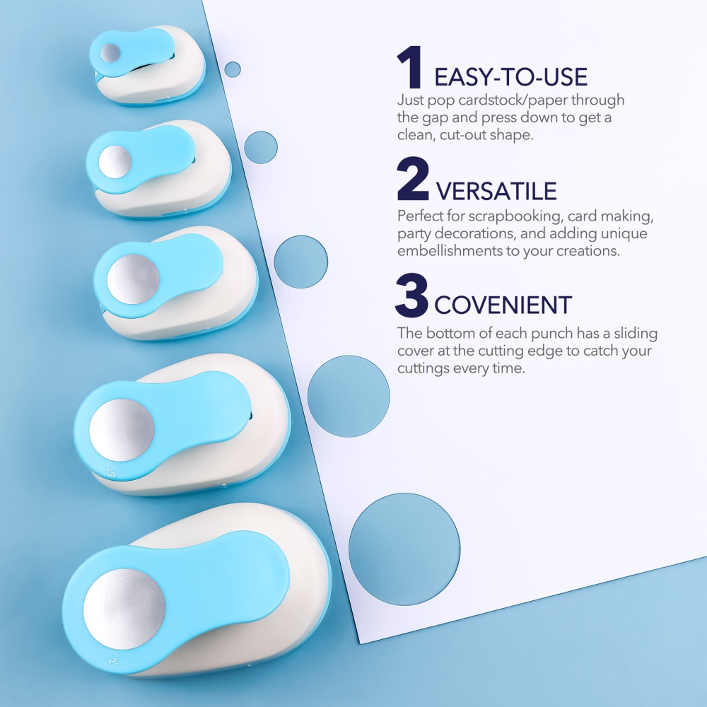 サークルペーパーカッター クラフト用 穴あけパンチツールセッ - Paper Punch 3 Hole のレビューと価格