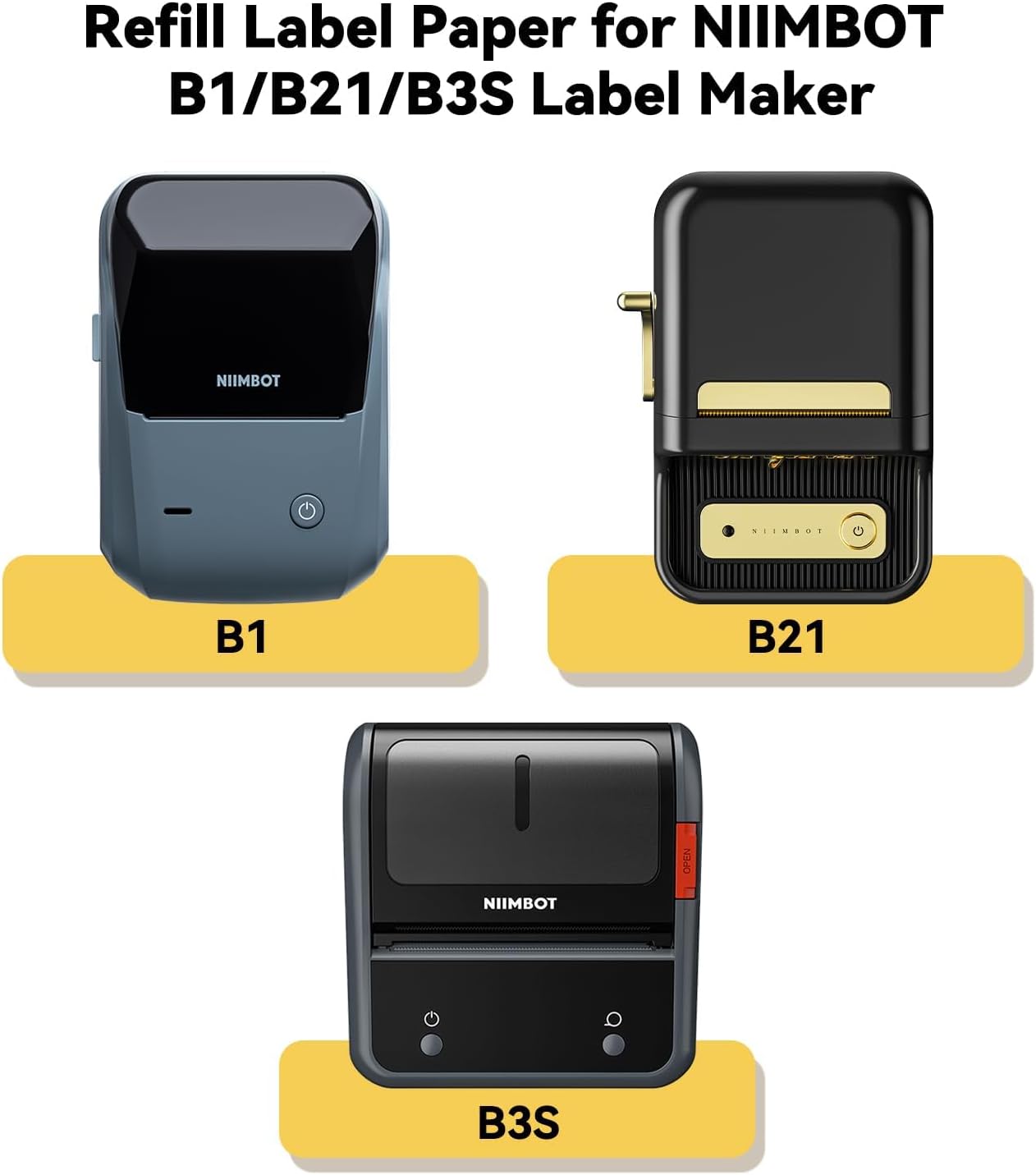 NiiMBOT B21 B1 B3S ラウンドラベル印刷ステ - Label Printer Tape のレビューと価格