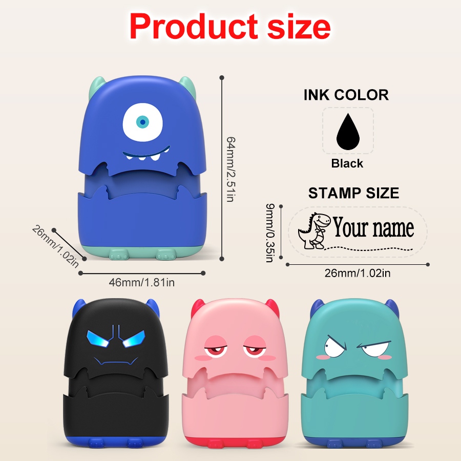 パーソナライズされた学生名スタンプ - カスタム防水シール、 - Self Inking Stamp のレビューと価格