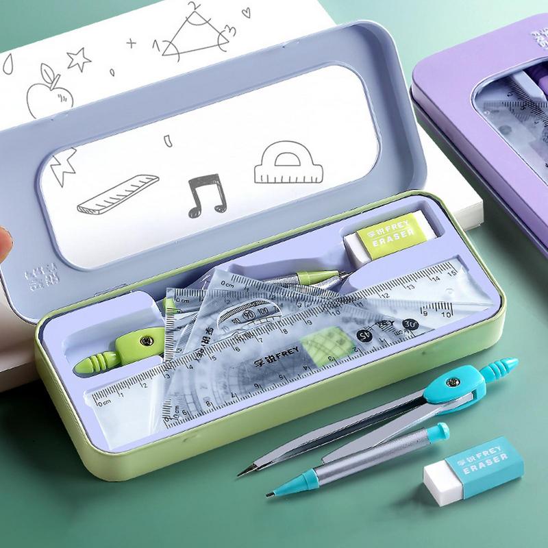 分度器とコンパスのセット、数学ジオメトリキット、数学を使用し - Compass Geometry Set のレビューと価格