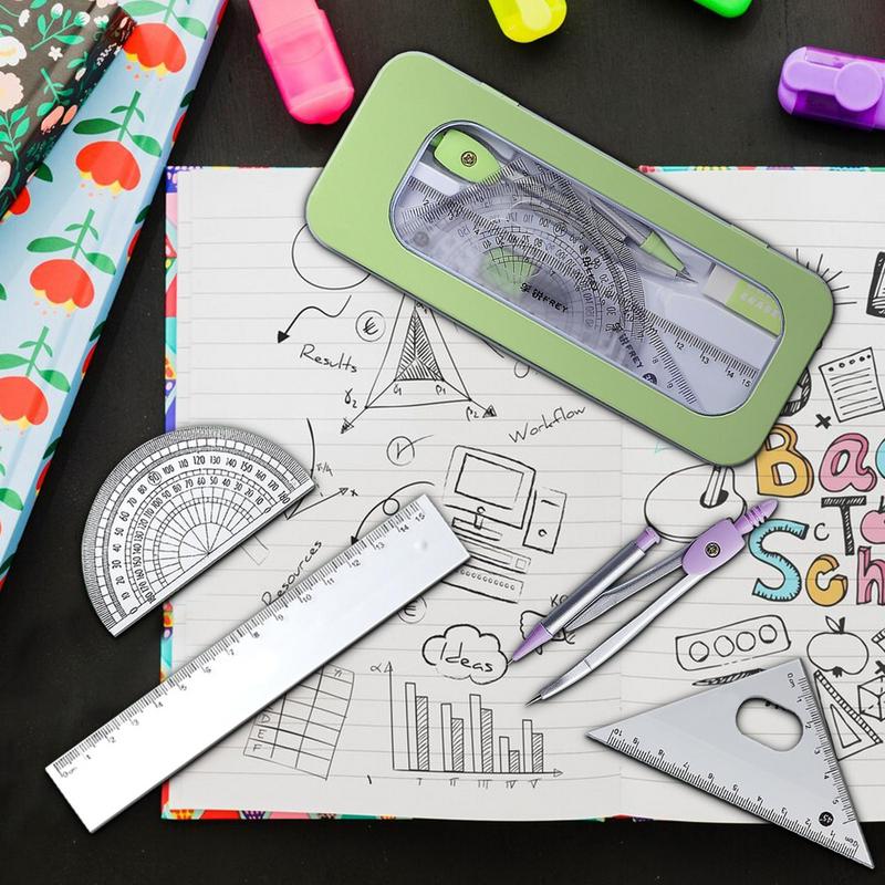 分度器とコンパスのセット、数学ジオメトリキット、数学を使用し - Compass Geometry Set のレビューと価格