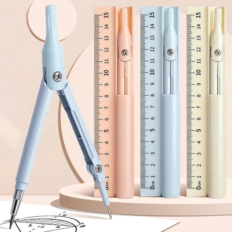 3 in 1 コンパス幾何学セット定規鉛筆かわいい多機能描画 - Compass Geometry Set のレビューと価格