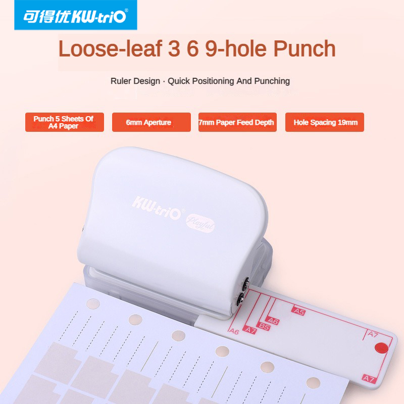 オフィス、DIY、ルーズリーフ、パンチ、手作り紙、3穴、6穴 - Paper Punch 3 Hole のレビューと価格