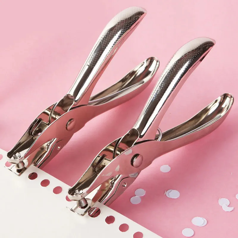 金属3/6mm丸穴単穴ハンドヘルドパンチングマシン、A4用紙 - Paper Punch 3 Hole のレビューと価格