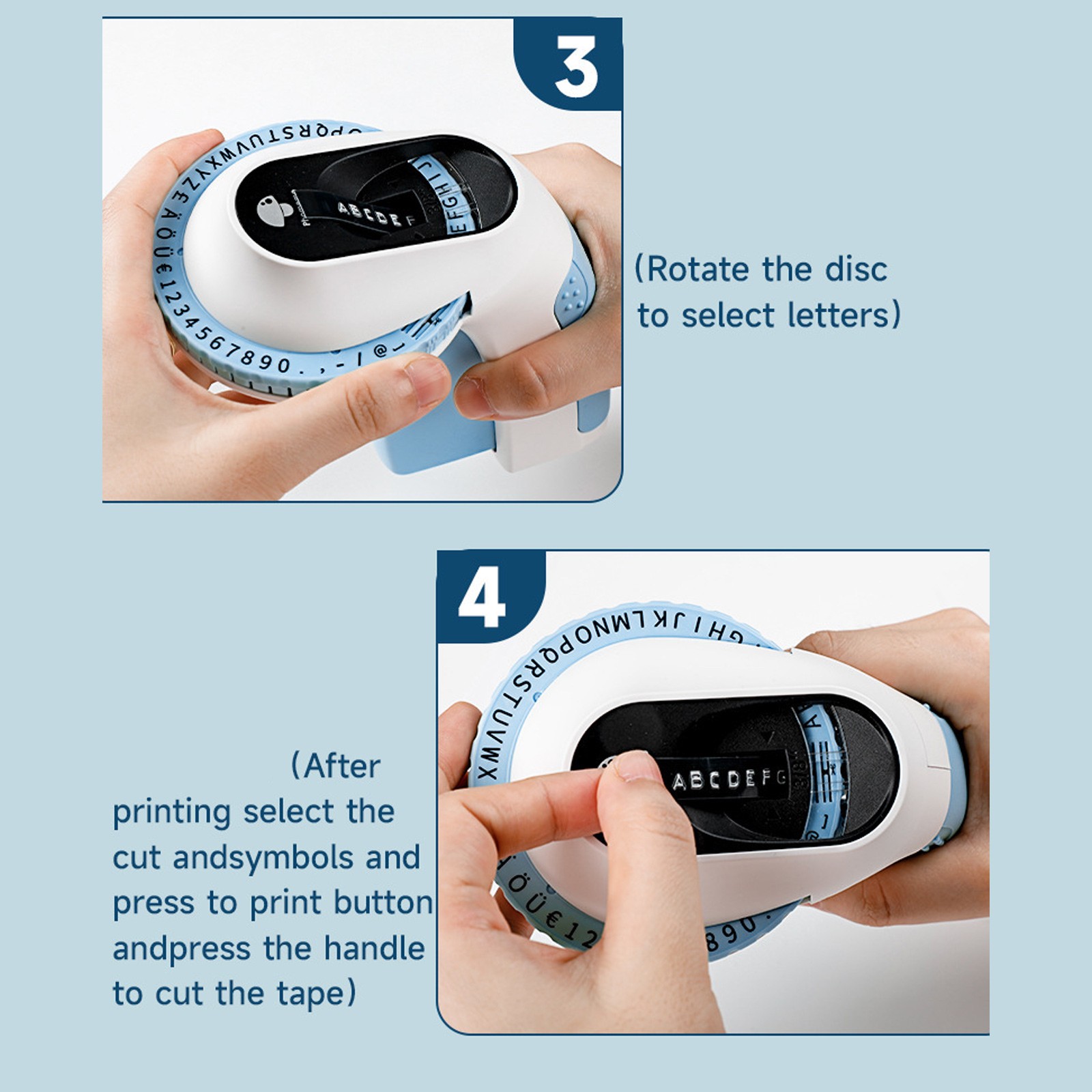 3D ラベルプリンターエンボスラベルテープマニュアルラベラー - Label Printer Tape のレビューと価格