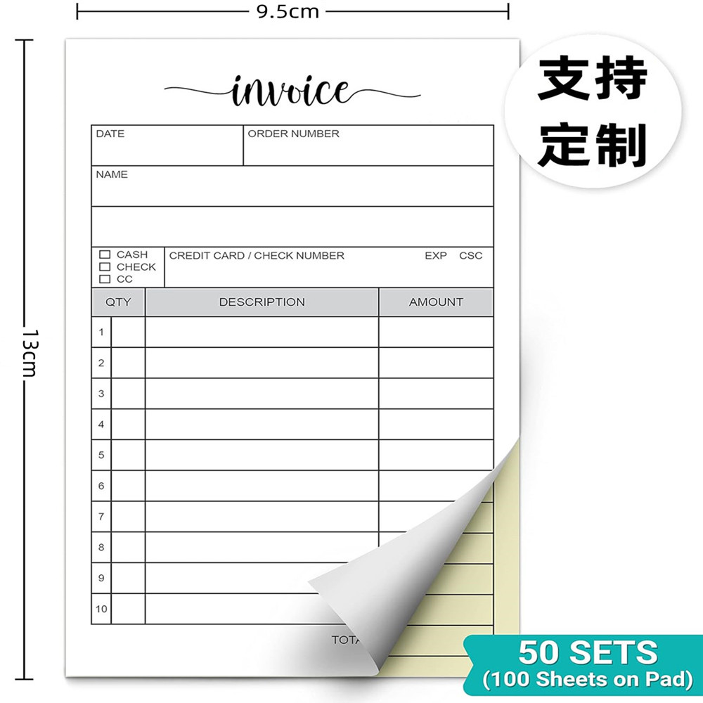 カーボンコピー付き請求書領収書、2枚複写式カーボンレス販売書 - Carbon Copy Book のレビューと価格