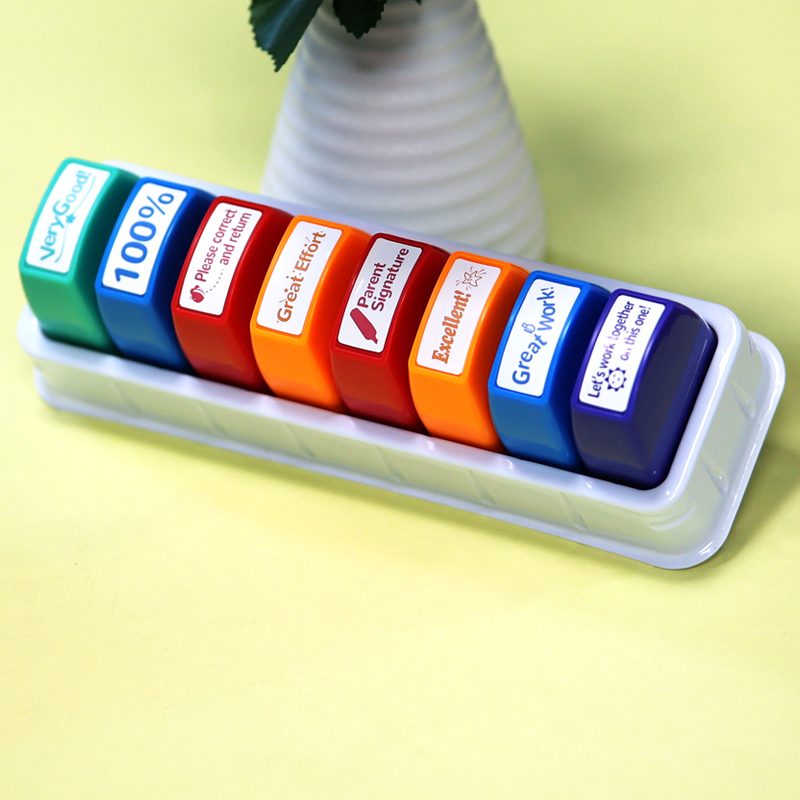8 教師スタンプ 教室教師 楽しい自動インクスタンプ 採点オ - Self Inking Stamp のレビューと価格