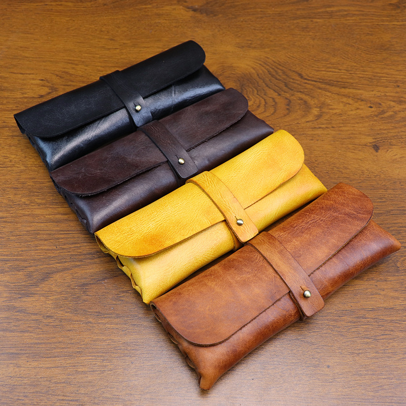 韓国風ヴィンテージ植物タンニンなめし革長財布多目的ペンケース - Tan Stationery & Office Supply のレビューと価格