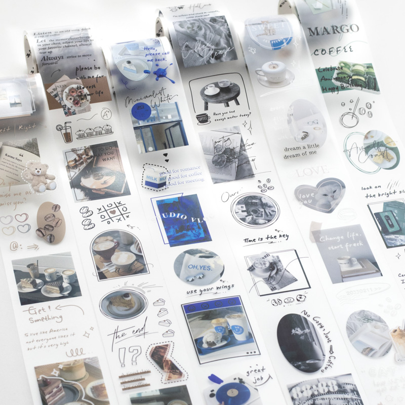 装飾ステッカーコーヒーシリーズ、装飾ラベル、日記、アルバム、 - Label Printer Tape のレビューと価格