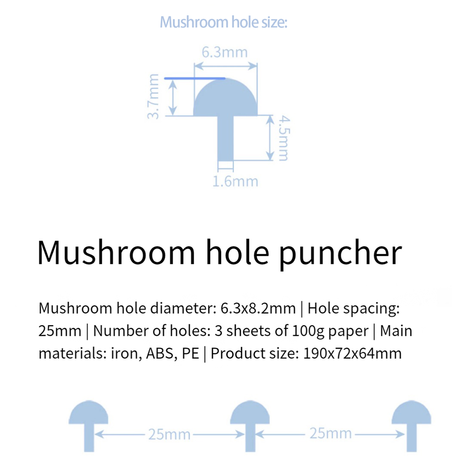 KW-triO ハンドヘルドDIYキノコ型4穴パンチ、定規付 - Paper Punch 3 Hole のレビューと価格